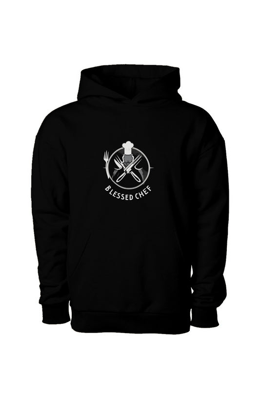 Black Blessed Chef Pullover Hooded Sweatshirt