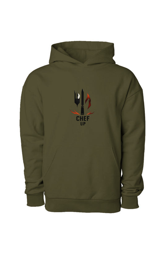 Chef Up olive Pullover Hooded Sweatshirt