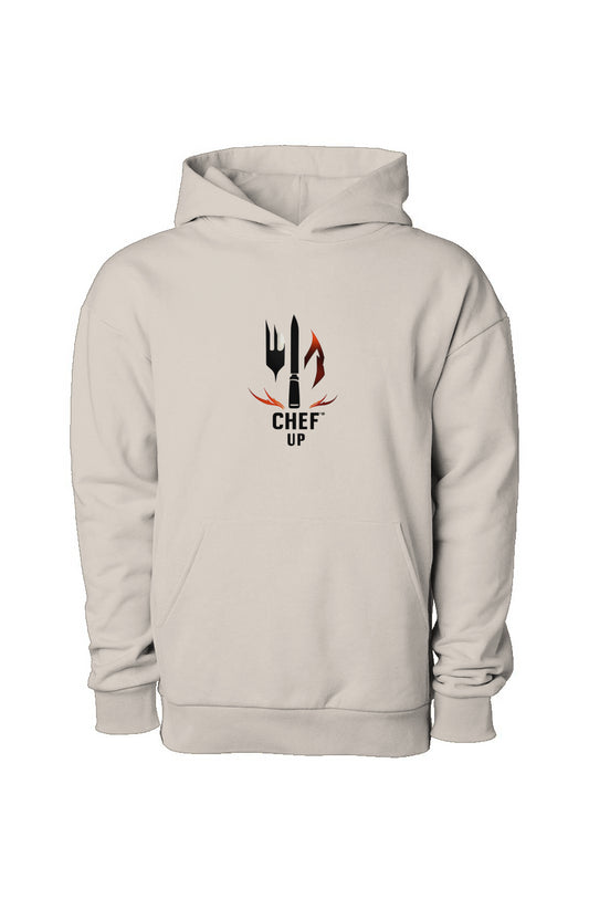 Chef Up ivory Pullover Hooded Sweatshirt